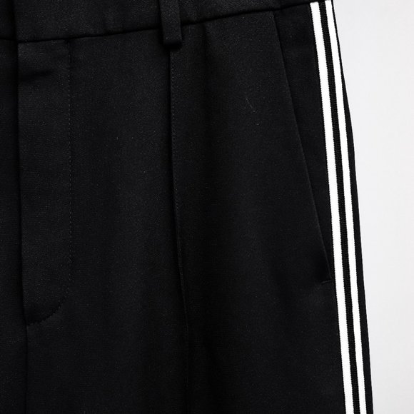 Chloé Black Track Stripe Wide Leg Trousers - Picture 5 of 10